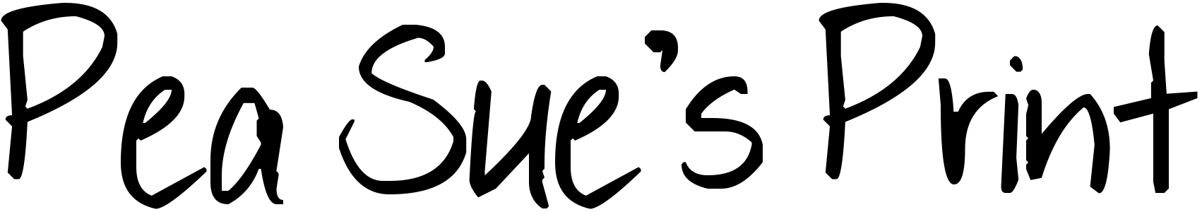 free font pea-sues-print