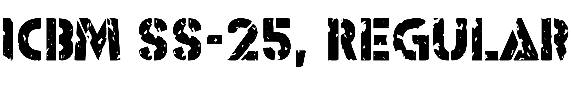 free font icbm-ss-25