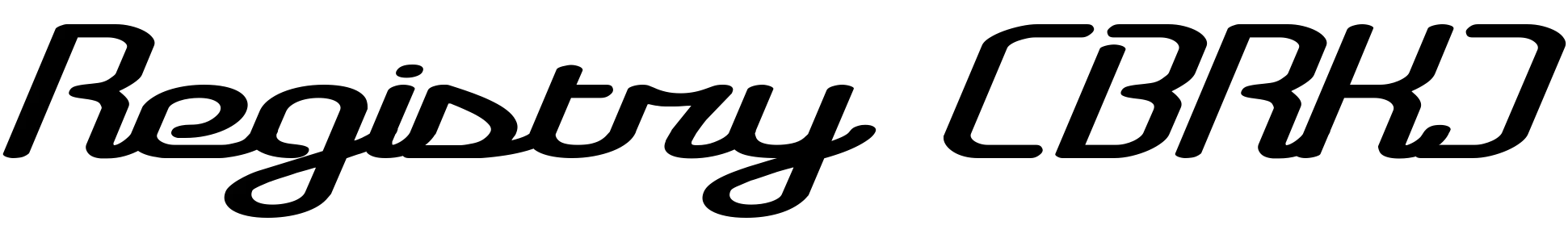 free font registry-brk