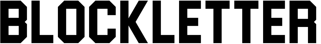 free font blockletter