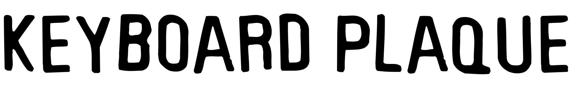 free font keyboard-plaque