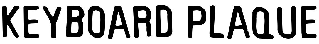 free font keyboard-plaque