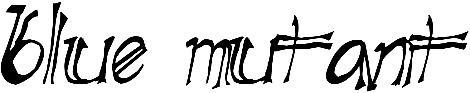 free font blue-mutant