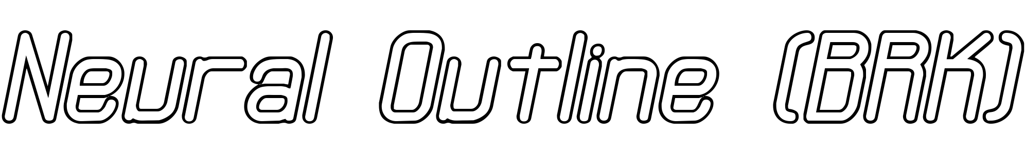 free font neural-outline-brk