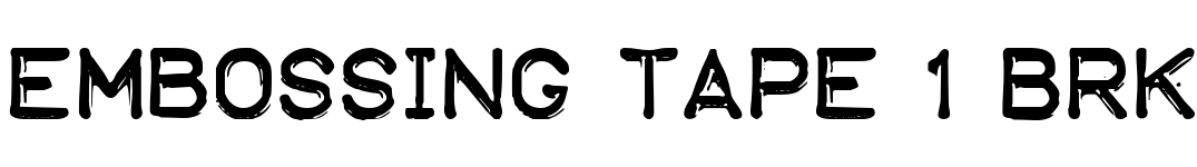 free font embossing-tape-1-brk