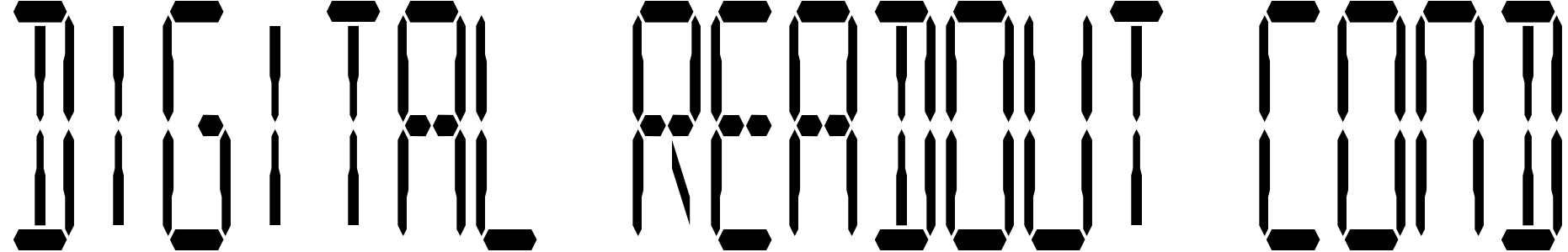 free font digital-readout-condupright
