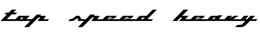 free font top-speed-heavy