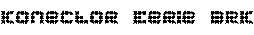 free font konector-eerie-brk