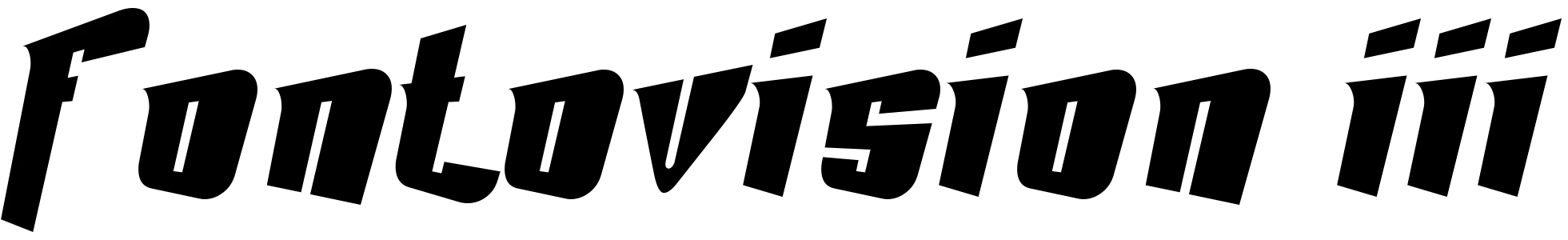 free font fontovision-iii