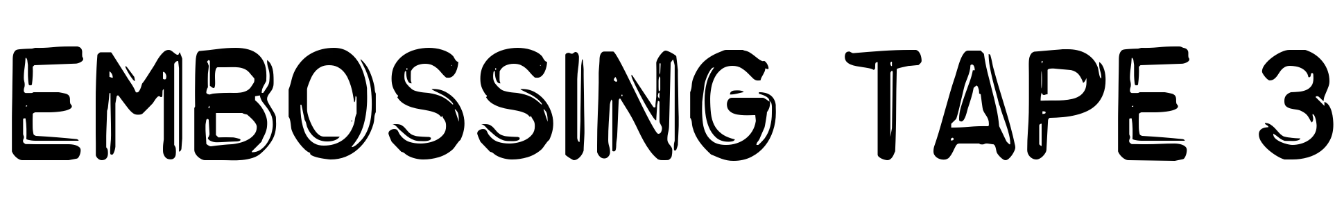 free font embossing-tape-3-brk