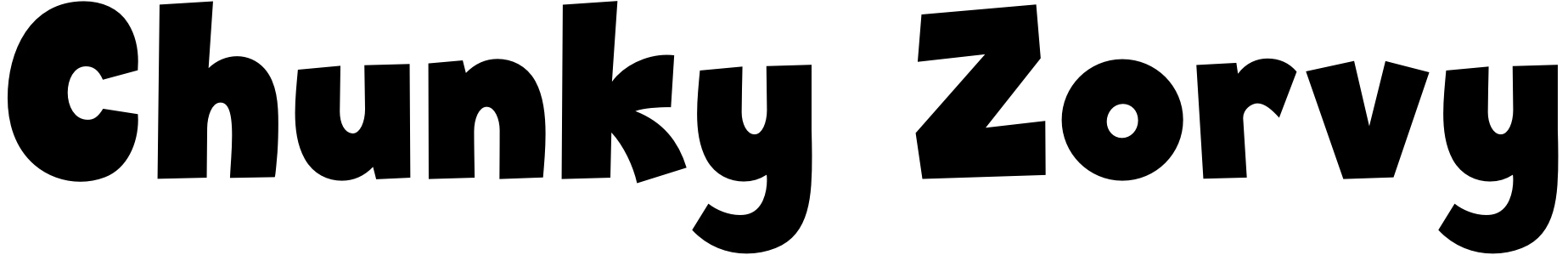 free font chunky-zorvy
