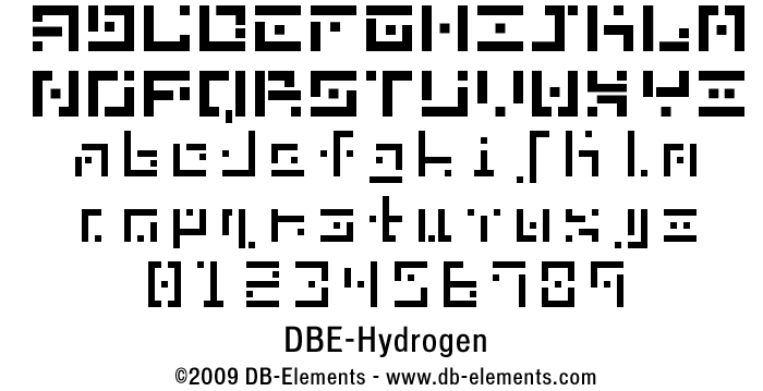 DBE-Hydrogen - Abstract Fonts - Download Free Fonts